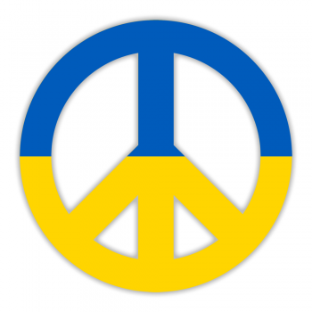 Aufkleber Ukraine Peace Zeichen